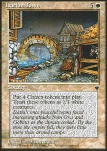 Icatian Town ~ Moderately Played Fallen Empires MTG Magic UltimateMTG White Card - Image 1 of 1