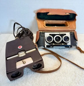 Vintage Stereo Realist 3D Kamera mit Tasche + Kodak Kodaslide Stereo Viewer II - Bild 1 von 12