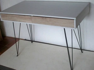   Schreibtisch Stockholm 2 Schubladen ohne Füße  Metallauszüge Skandinavisch  - Bild 1 von 11