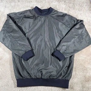 Vintage Highlander Pullover Mens Medium Green Plaid Windwear Golf Jacket - Picture 1 of 8