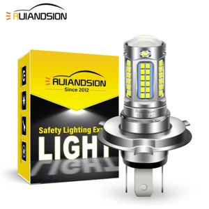 Ruiandsion H4 LED Motorcycle Fog Light Bulb P43T Head Light 12V White/Warm White - Picture 1 of 10