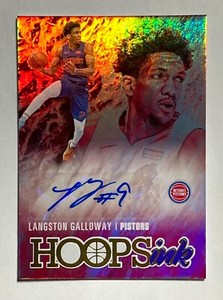 2020-21 Panini Hoops Basketball Langston Galloway Hoops Ink Auto