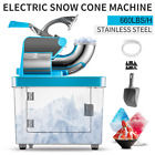 Commercial Ice Shaver Crusher Snow Cone Machine with Dual Blades 660LBS/H ETL