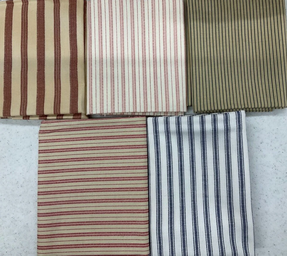 FAT QUARTER BUNDLE OF 5 - FQ951 - STRIPE - Image 1 of 1