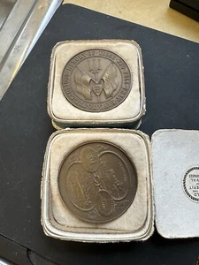 2 World War I Bronze Medals Spink & Son Naval Victories German Fleet Orphanages - Picture 1 of 13