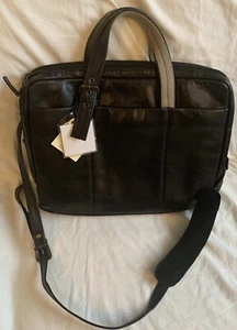 HIDESIGN BLACK LEATHER LAPTOP/ MESSENGER HAND & SHOULDER BAG SIZE L - Picture 1 of 24