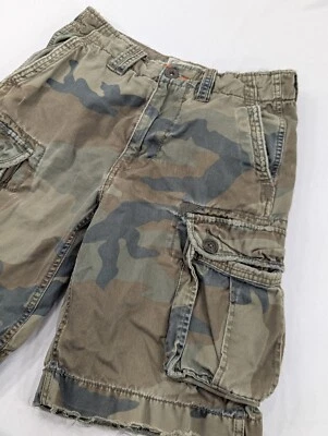 American Eagle Shorts Mens 26 28" Cargo Camo Type AE3 Grunge Work Distressed * - Image 1 of 4