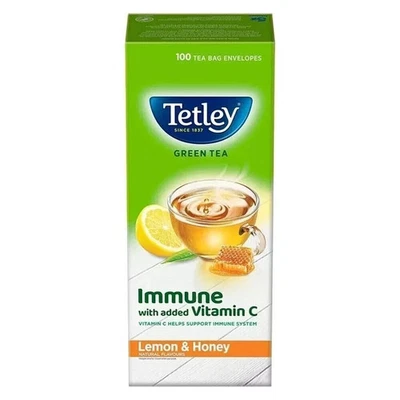 100 bolsitas de té Tetley té verde limón y miel Foto 1 de 4
