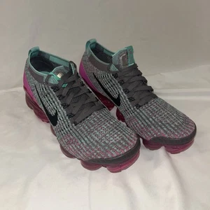 Nike W Air Vapormax Flyknit 3 Gunsmoke Grey Black Fuchsia CI7577-001 Women's 9 - Picture 1 of 8