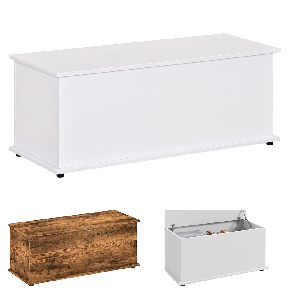 HOMCOM Panca Contenitore Multiuso in Legno Moderna