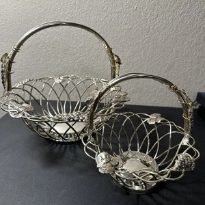 Cestas de plata vintage Studio Silver Smiths con racimo de uva (grandes y pequeñas) - Imagen 1 de 11