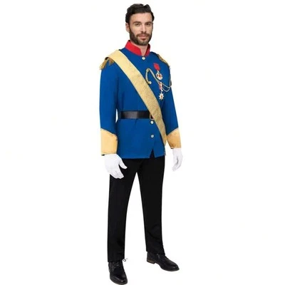 NEW Prince Charming Eric Capn Crunch Costume Royal Blue Jacket Men Small - Image 1 of 4