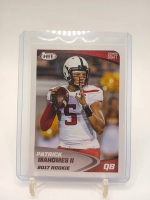 2017 SAGE HIT Premier Draft #5 Patrick Mahomes II RC Rookie Chiefs Texas Tech - Image 1 of 4