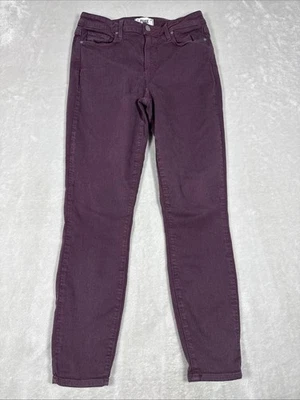 Pantalones de mezclilla al tobillo Hoxton púrpura paige para mujer, talla 29x27 Foto 1 de 4