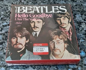 THE BEATLES Hello Goodbye / I Am The Walrus 7" Vinyl Record & L/XL Black T-Shirt - Picture 1 of 6