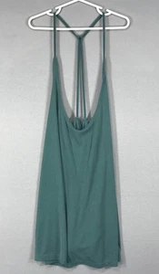 Old Navy Tank Top Women’s Large Tall Green Popover Scoop Neck Strappy Rib-Knit - Picture 1 of 9
