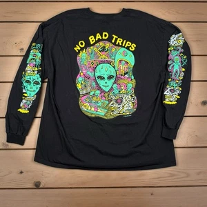 Killer Acid Herren 3X Limited Edition No Bad Trips T-Shirt Schwarz Psychedelic Alien - Bild 1 von 9