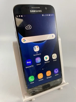 Samsung Galaxy S7 Black Unlocked 32GB 5.1" 12MP AMOLED Android Smartphone #C09 - Image 1 of 4