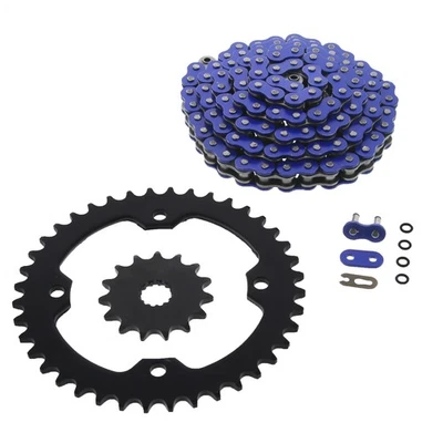 2004 - 2007 Yamaha YFZ450 YFZ 450 Blue O-Ring Chain & Black Sprocket 15/40 100L - Image 1 of 4