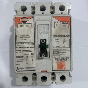 FPE Federal Pioneer Horizon CE3015E4 3P 15A 480VAC 250VDC Circuit Breaker - Picture 1 of 1
