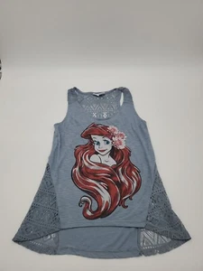 Disney Large 11-13 Youth Shirt Little Mermaid Gray Tank Top Girls..#17461 - Picture 1 of 8