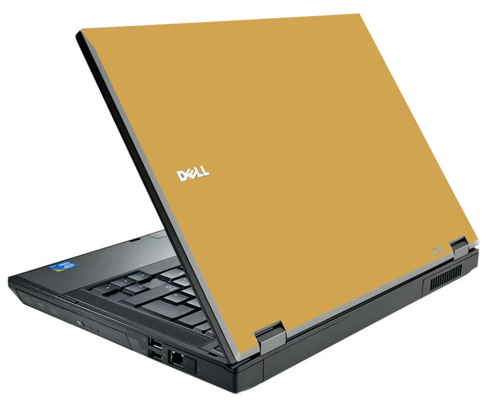 Calcomanía de cubierta de revestimiento de tapa de vinilo dorado para computadora portátil Dell Latitude E5410 Foto 1 de 1