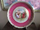 H N & L  Angelica Kauffman Portrait Charger Plate Red Gold 11.5" Beehive Mark