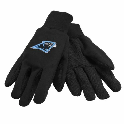 FOCO NFL Carolina Panthers Embroidered Utility Gloves Pair One Size Fits Most Cover