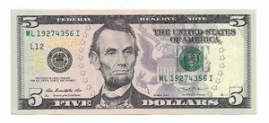 2013 $5 SAN FRANCISCO FRN. Crisp & UNCIRCULATED Banknote. - Picture 1 of 2