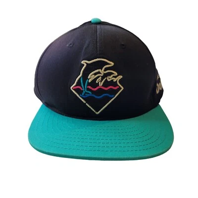 Gorra de béisbol rosa delfín ajustable azul logotipo correa trasera informal Foto 1 de 4