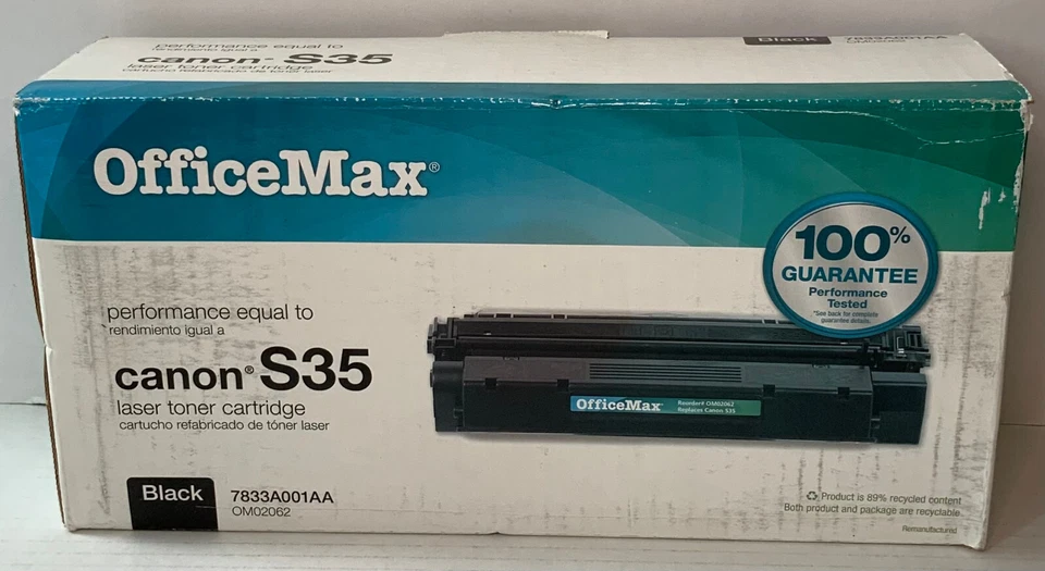 Подлинный оригинальный производитель OfficeMax 7833A001AA (OM02062) черный картридж с тонером - Изображение 1 из 4