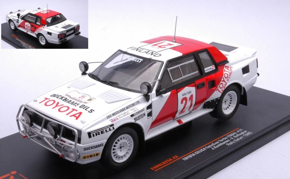 Ixo Model TOYOTA CELICA TWINCAM TURBO N.21 SAFARI RALLY 1985 KANKK./GALLAGH.1:24 - Immagine 1 di 1