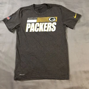 Packers Shirt Erwachsene Small grau Nike Dri Fit Kurzarm Green Bay Grafik - Bild 1 von 10