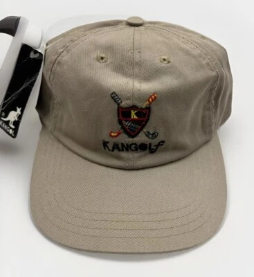 Gorra de golf Kangol Kangol de sarga de algodón para papás sombrero coliseo logotipo caqui OSFA Foto 1 de 4