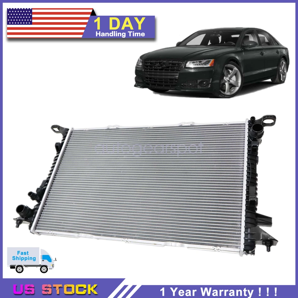 1Pcs Radiator 4H0121251B Fit for Audi A8 Quattro 2011-2015 2016 2017 2018 - Image 1 of 4