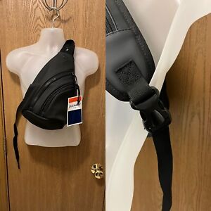 NWT Duchamp London Sling Bag Black Adjustable Strap Durable Crossbody #16672