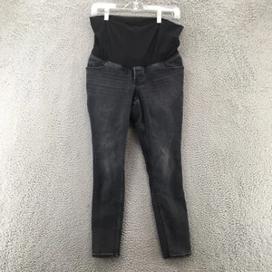 Old Navy Maternity Skinny Full Panel Pull On Jeans Womens 4 Short Blue Denim - Picture 1 of 15