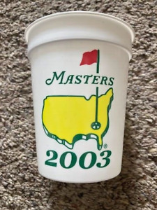 2003 THE MASTERS AUGUSTA NATIONAL PGA GOLF CUP WHITE MIKE WEIR TIGER WOODS