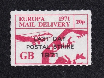 🌟 GB 1971 Last day Postal Strike  LMM - Image 1 of 2