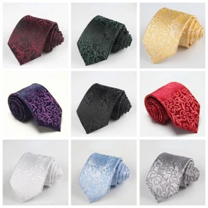 2x Men Floral Ties Business Formal Wedding 3.15" Printed Necktie Vintage Set New - Picture 1 of 27
