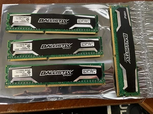 4X Crucial 4 GB UDIMM 1600 MHz PC3-12800 DDR3 SDRAM Memory (BLS4G3D1609DS1S00) - Picture 1 of 1
