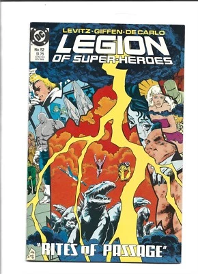 LEGION OF SUPER-HEROES #52 DC 1988 FN/VF COMBINE SHIP - Image 1 of 2