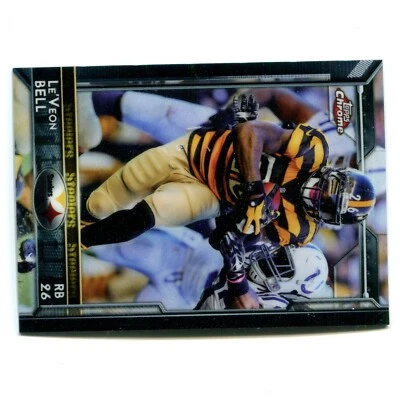 2015 Topps Chrome Football Mini Le'Veon Bell Base #8 Pittsburgh Steelers - Image 1 of 2