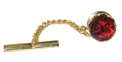 Cabochão redondo face granada 10 mm pedra preciosa cor dourada EPTT427/12724 - Imagem 1 de 2