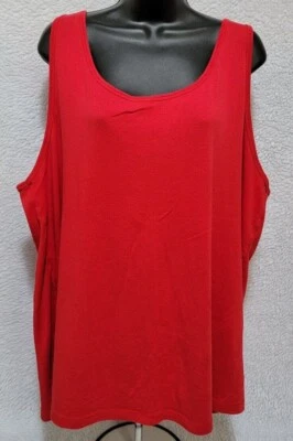 Camisa blusa top para mujer Ava & Viv talla 4X roja Foto 1 de 4