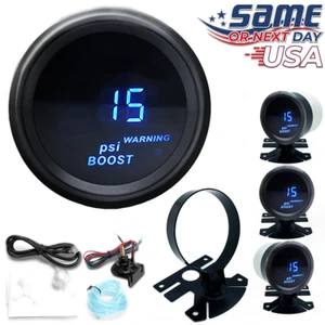 Digital Boost Gauge 52mm 0-30 PSI + Metal Gauge Pod Mount - FAST USA Shipping! - Picture 1 of 6