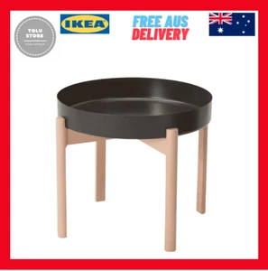 IKEA YPPERLIG Coffee Table Dark Grey Birch Natural Wood 50cm