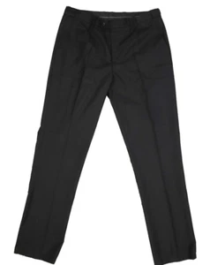 Pantalones de vestir Wehilion para hombre negros con dobladillo frontal plano cintura elástica pantalones 42 x 36 - Imagen 1 de 10
