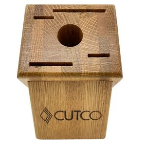Cutco Fünf Loch Holz Messerblock Made USA Eiche Vintage - Bild 1 von 8