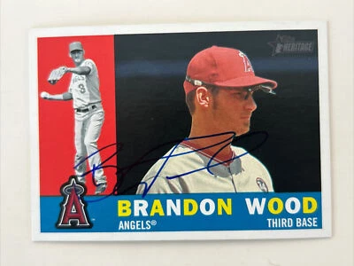Brandon Wood Autographed 2009 Topps Heritage #527 In Person N276 - Image 1 of 2